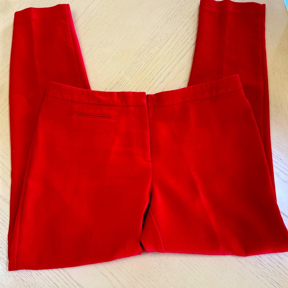 Red ankle pants